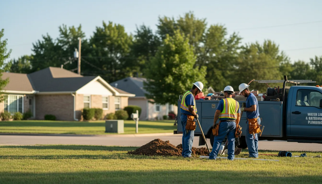 Residential water line and bathroom plumbing service in San Luis, AZ